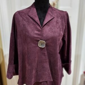 IC by CONNIE Women's Deep Plum Jacket, Size L
